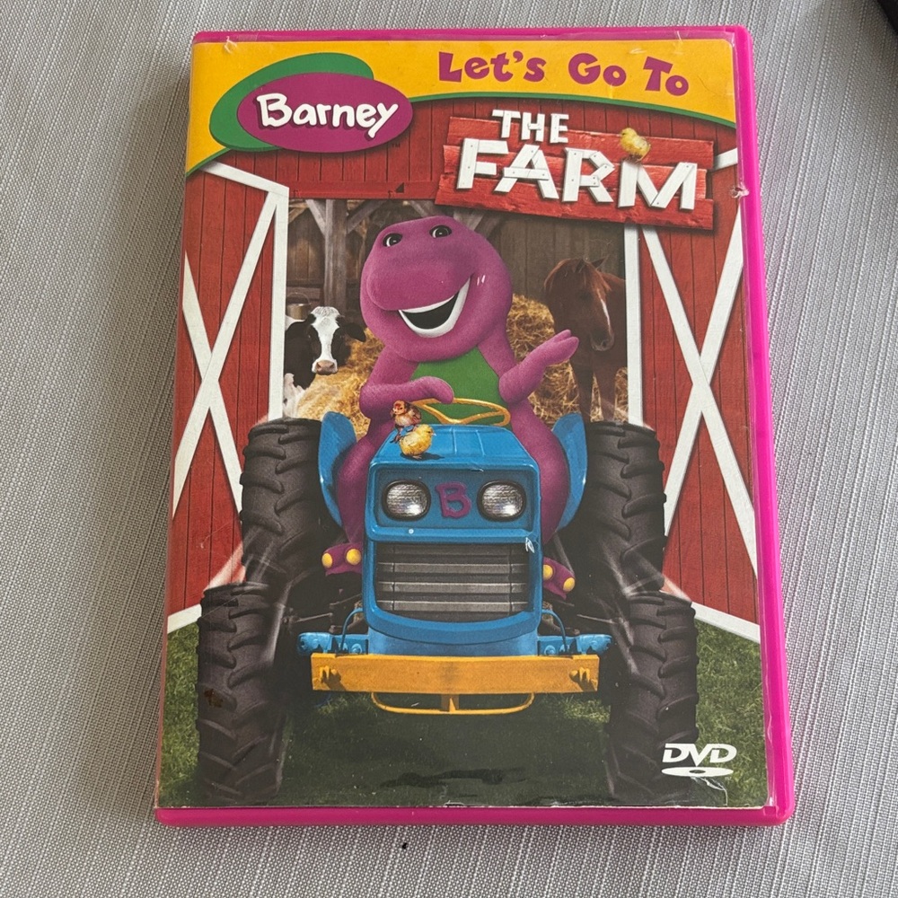 📀Barneys New York Let's Go To The Farm DVD - Pink and Blue